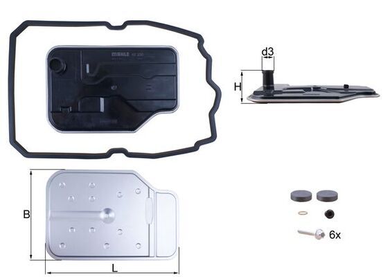 KNECHT HX 230 KIT Hydraulic Filter, automatic transmission