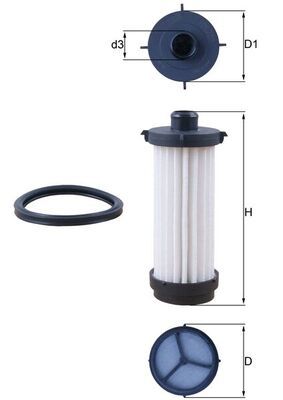 Hydraulic Filter, automatic transmission KNECHT HX 232D