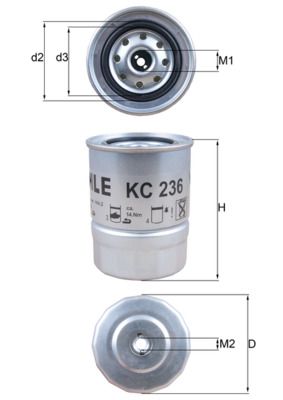 KNECHT KC 236 Fuel Filter