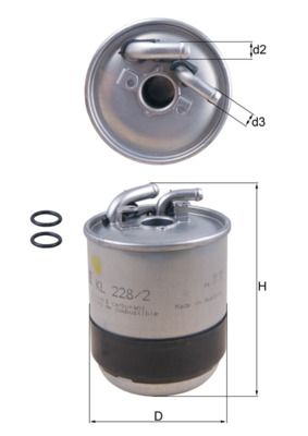 KNECHT KL 228/2D Fuel Filter