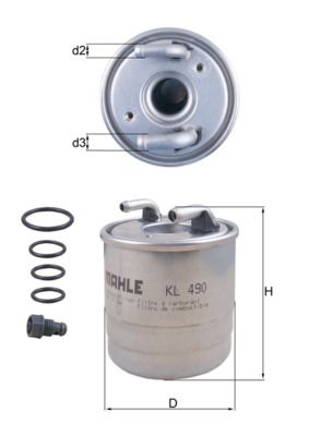 KNECHT KL 490D Fuel Filter