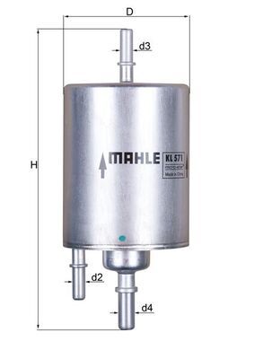 KNECHT KL 571 Fuel Filter