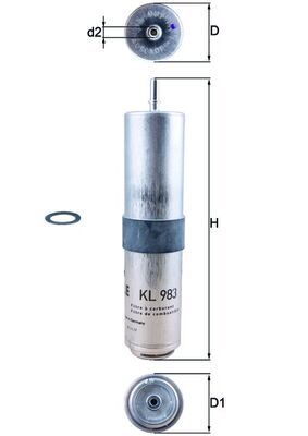 Fuel Filter KNECHT KL 983D