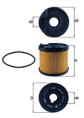 Fuel Filter KNECHT KX 87D