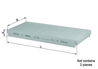 Filter, cabin air KNECHT LA 235/S