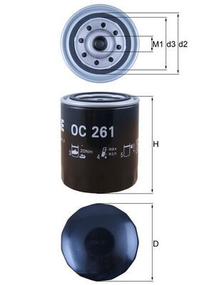 Oil Filter KNECHT OC 261