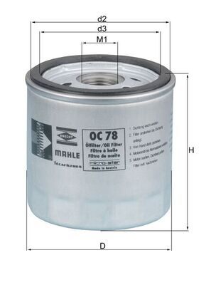 Oil Filter KNECHT OC 78