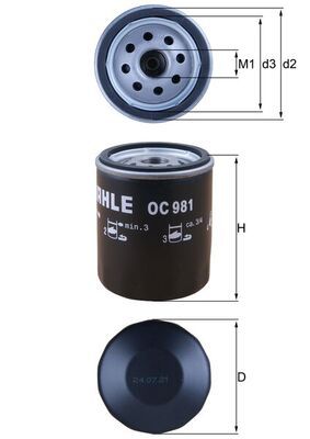 Oil Filter KNECHT OC 981