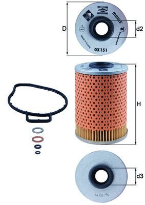 Oil Filter KNECHT OX 151D