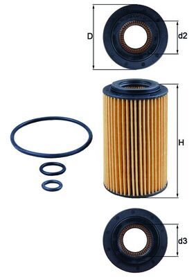 KNECHT OX 153/7D2 Oil Filter