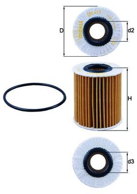 Oil Filter KNECHT OX 413D2