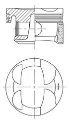 Piston KOLBENSCHMIDT 41705600