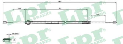 Cable Pull, parking brake LPR C0002B