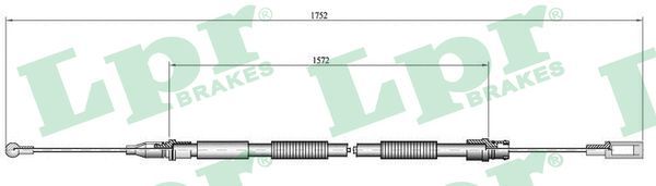 LPR C0007B Cable Pull, parking brake