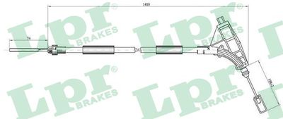 Cable Pull, parking brake LPR C0010B