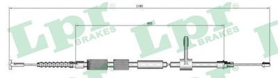 Cable Pull, parking brake LPR C0016B