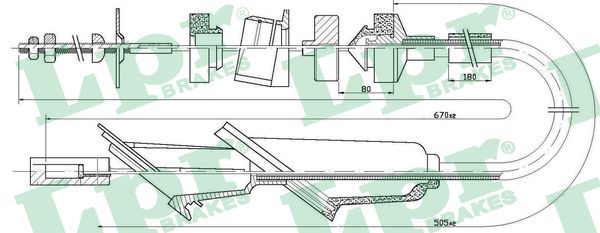 LPR C0020C Cable Pull, clutch control