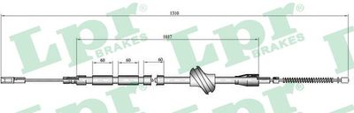 Cable Pull, parking brake LPR C0043B