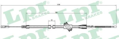 Cable Pull, parking brake LPR C0045B