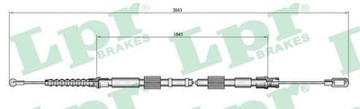 Cable Pull, parking brake LPR C0049B