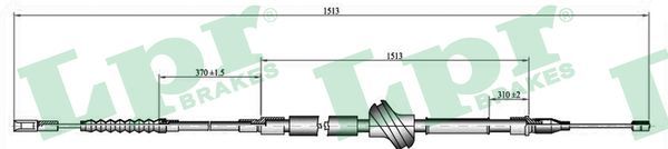 LPR C0055B Cable Pull, parking brake