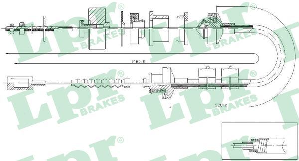 LPR C0056C Cable Pull, clutch control