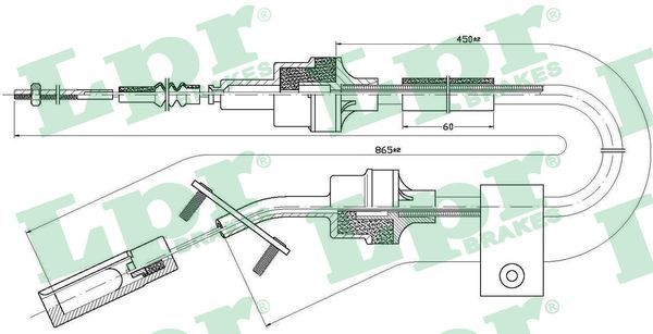 LPR C0065C Cable Pull, clutch control