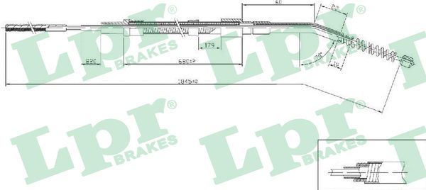 LPR C0067B Cable Pull, parking brake