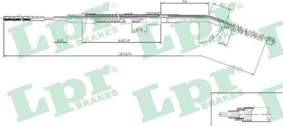 Cable Pull, parking brake LPR C0067B