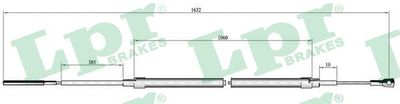 Cable Pull, parking brake LPR C0069B