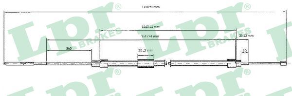 LPR C0076B Cable Pull, parking brake