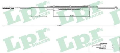 Cable Pull, parking brake LPR C0078B