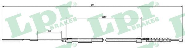 LPR C0083B Cable Pull, parking brake