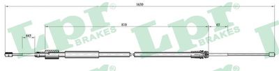 Cable Pull, parking brake LPR C0098B