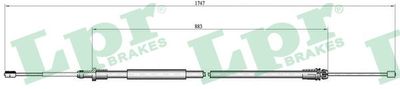 Cable Pull, parking brake LPR C0100B