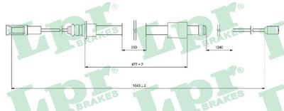 Cable Pull, parking brake LPR C0101B