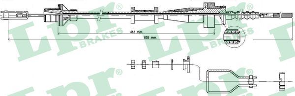 LPR C0114C Cable Pull, clutch control