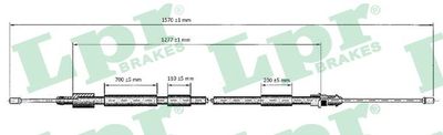 Cable Pull, parking brake LPR C0119B