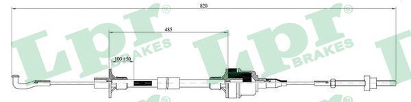 LPR C0129C Cable Pull, clutch control