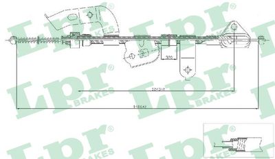 Cable Pull, parking brake LPR C0132B