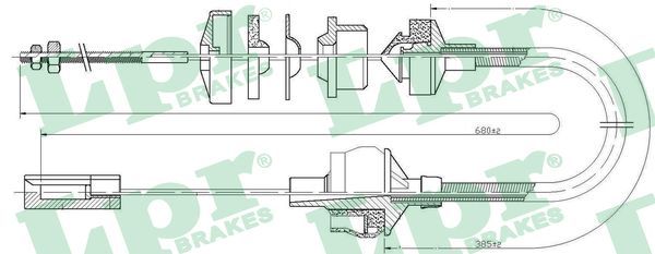 LPR C0164C Cable Pull, clutch control