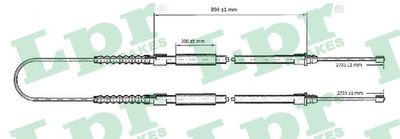 Cable Pull, parking brake LPR C0174B