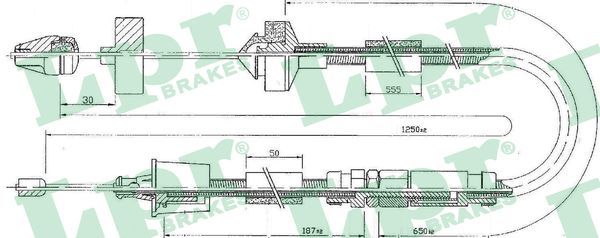 LPR C0201C Cable Pull, clutch control