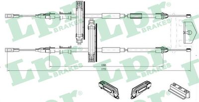 Cable Pull, parking brake LPR C0224B