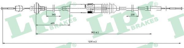 LPR C0276C Cable Pull, clutch control