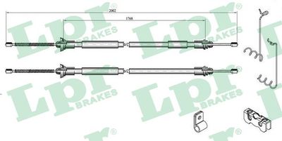 Cable Pull, parking brake LPR C0282B