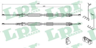 Cable Pull, parking brake LPR C0283B