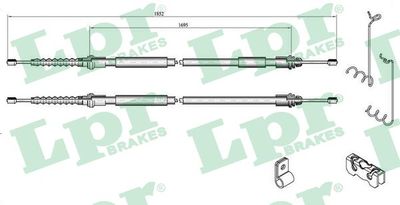 Cable Pull, parking brake LPR C0285B