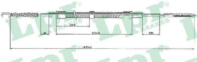 Cable Pull, parking brake LPR C0304B