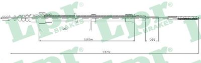 Cable Pull, parking brake LPR C0305B